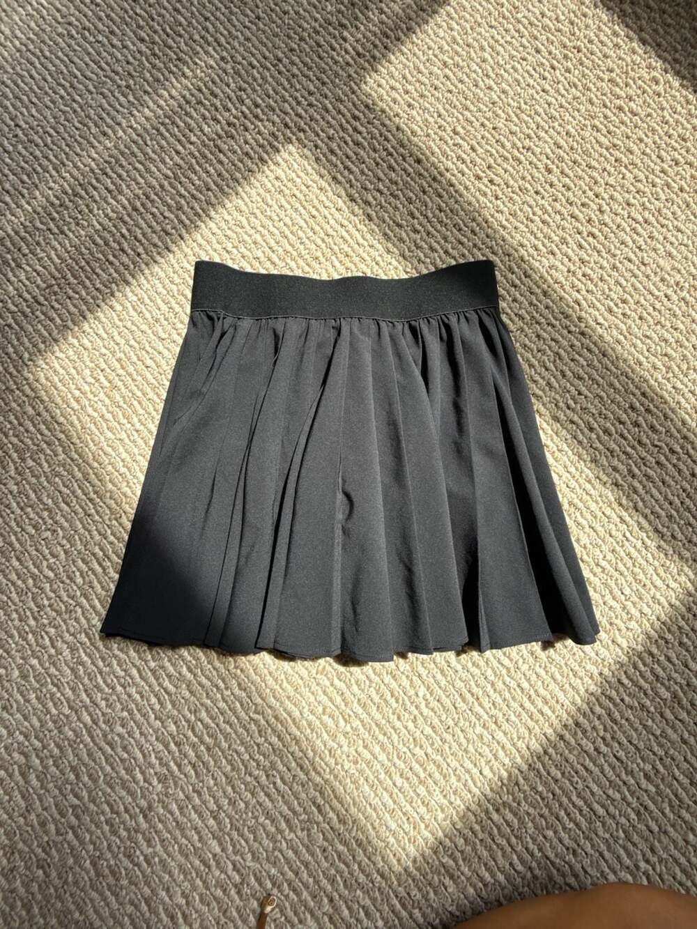 Garage Black Pleated Mini Skirt